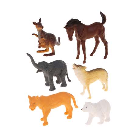 Фигурки животных Диких Наша Игрушка набор игровой для развития и познания 8 см 6 шт