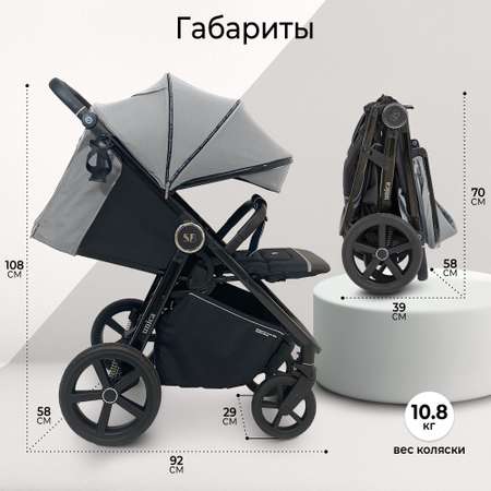 Коляска прогулочная Sweet Baby Unica Grey