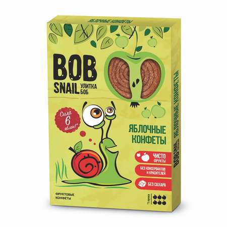 Конфеты Bob Snail натуральные без сахара яблоко 60г