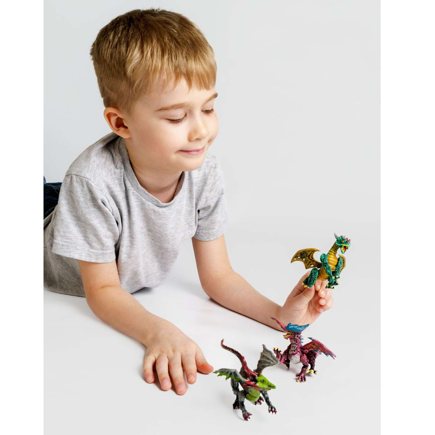 Фигурки BATTLETIME три дракона для детей развивающие коллекционные - фото 6