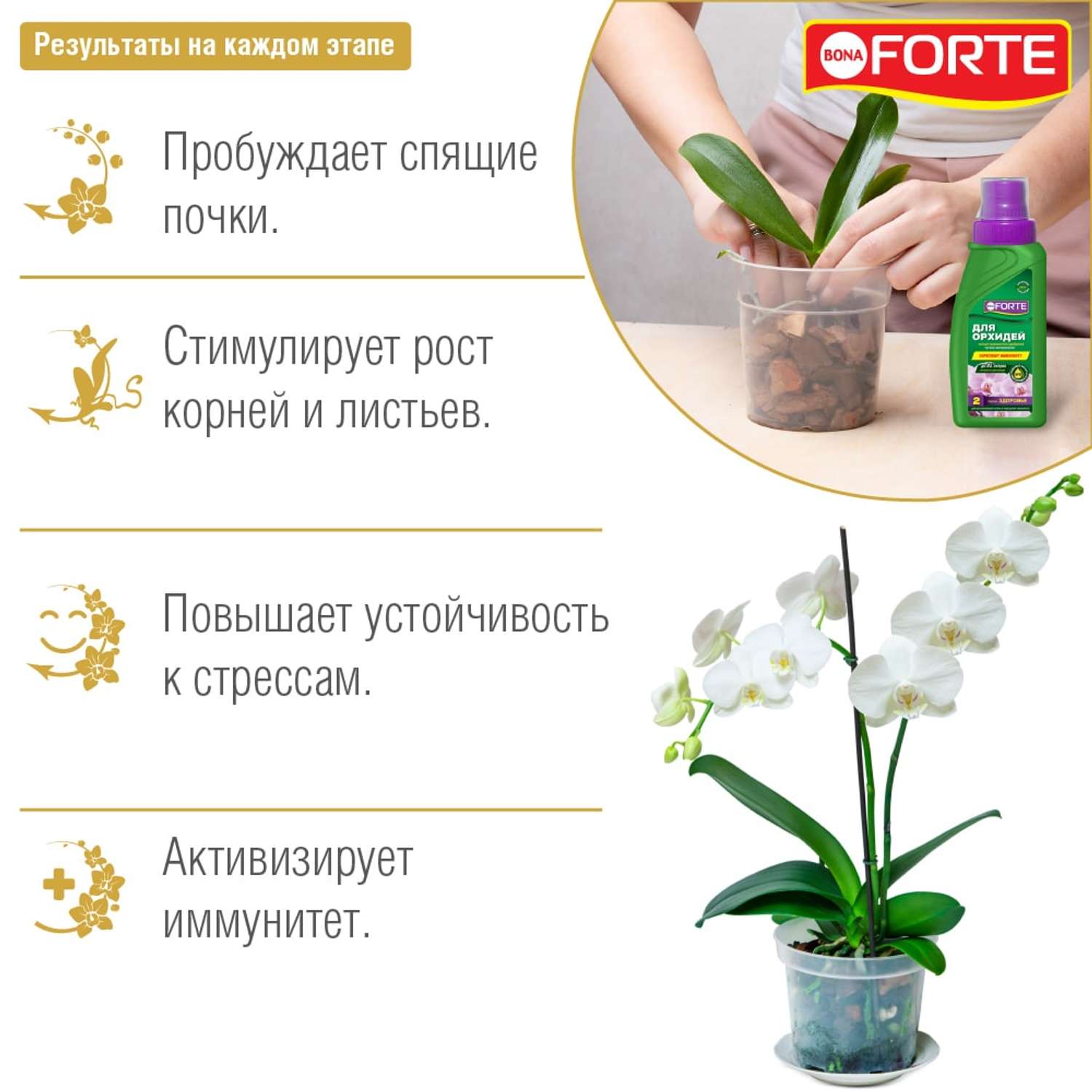 Жидкое удобрение Bona Forte органо-минеральное Здоровье Для орхидей 285 мл - фото 4