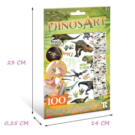 Набор для творчества DinosArt временные татуировки светящиеся в темноте