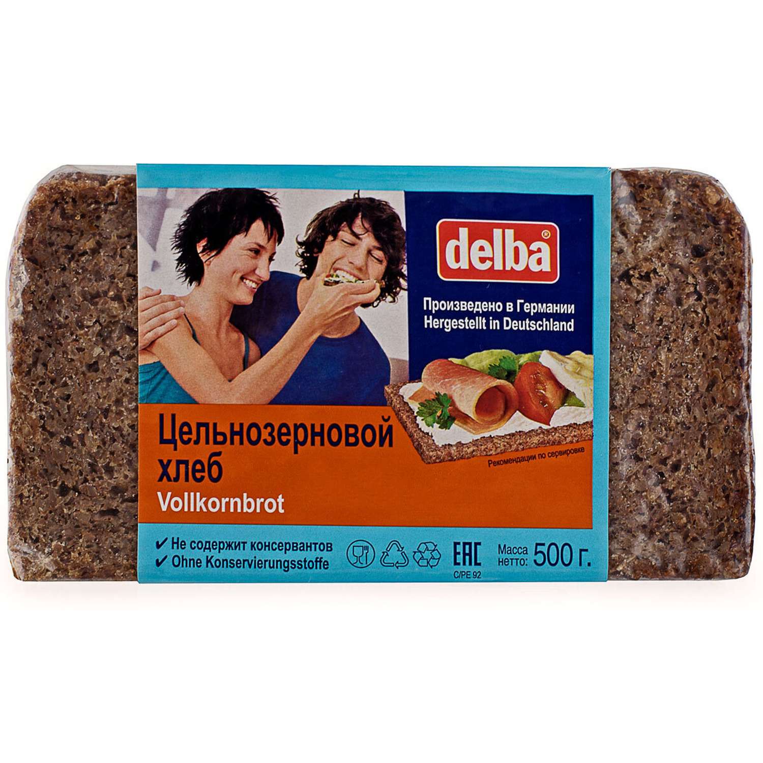 Хлеб Delba цельнозерновой длинный брикет 500 г - фото 1