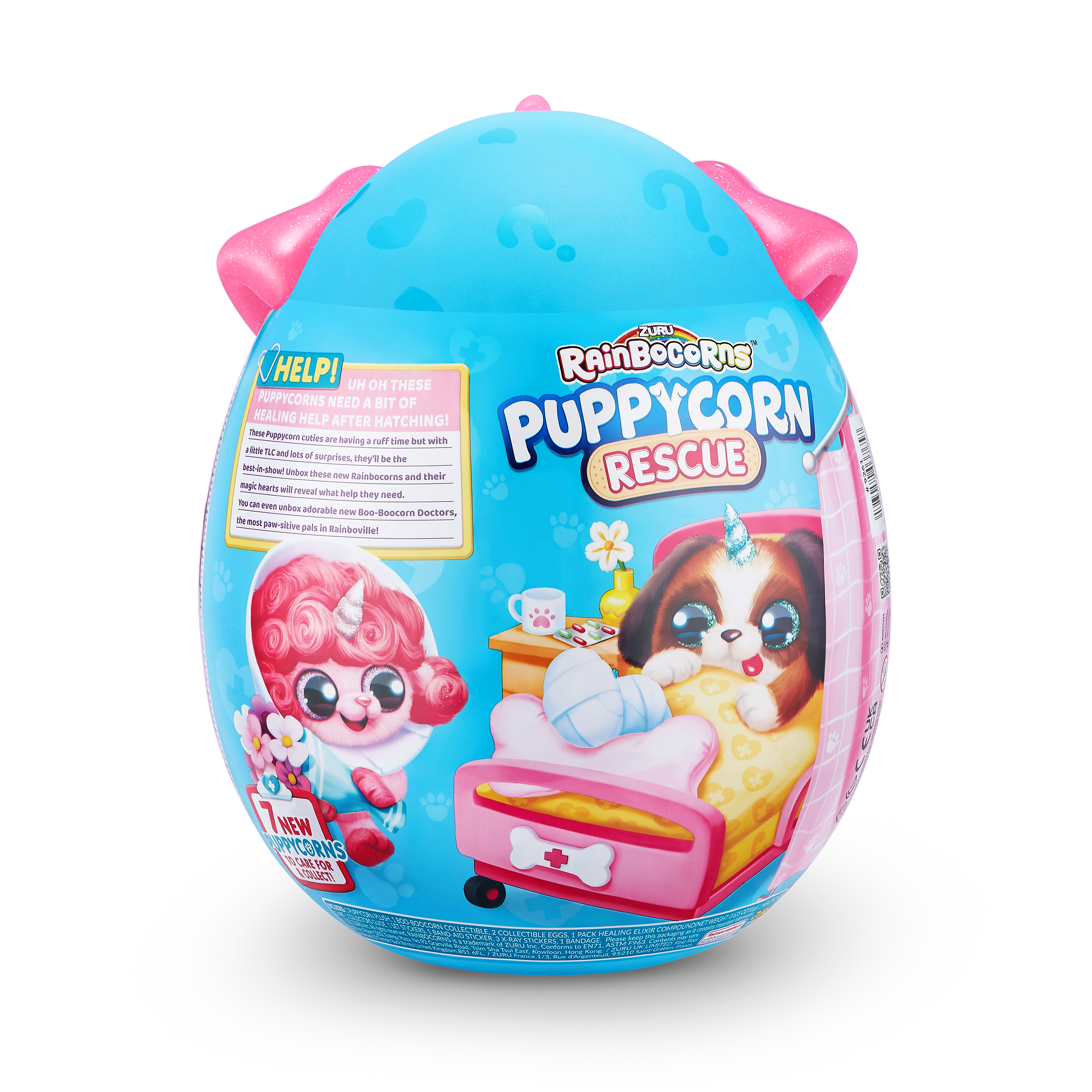 Игрушка сюрприз Zuru Rainbocorns Puppycorn Rescue мини питомец щенок единорог - фото 1