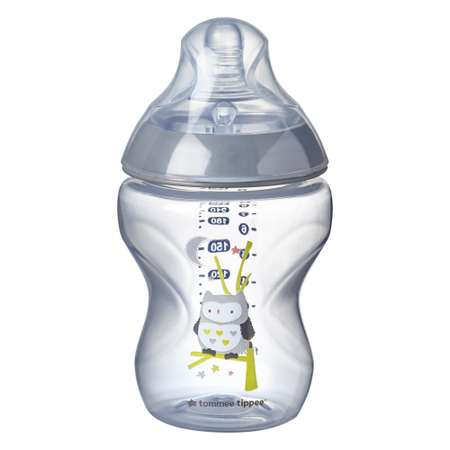 Бутылочка Tommee tippee для кормления Closer to nature 260 мл. серый 0+