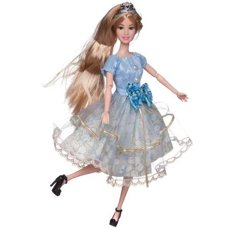 Кукла ABTOYS Бал принцессы с диадемой котенком светлые волосы 30см