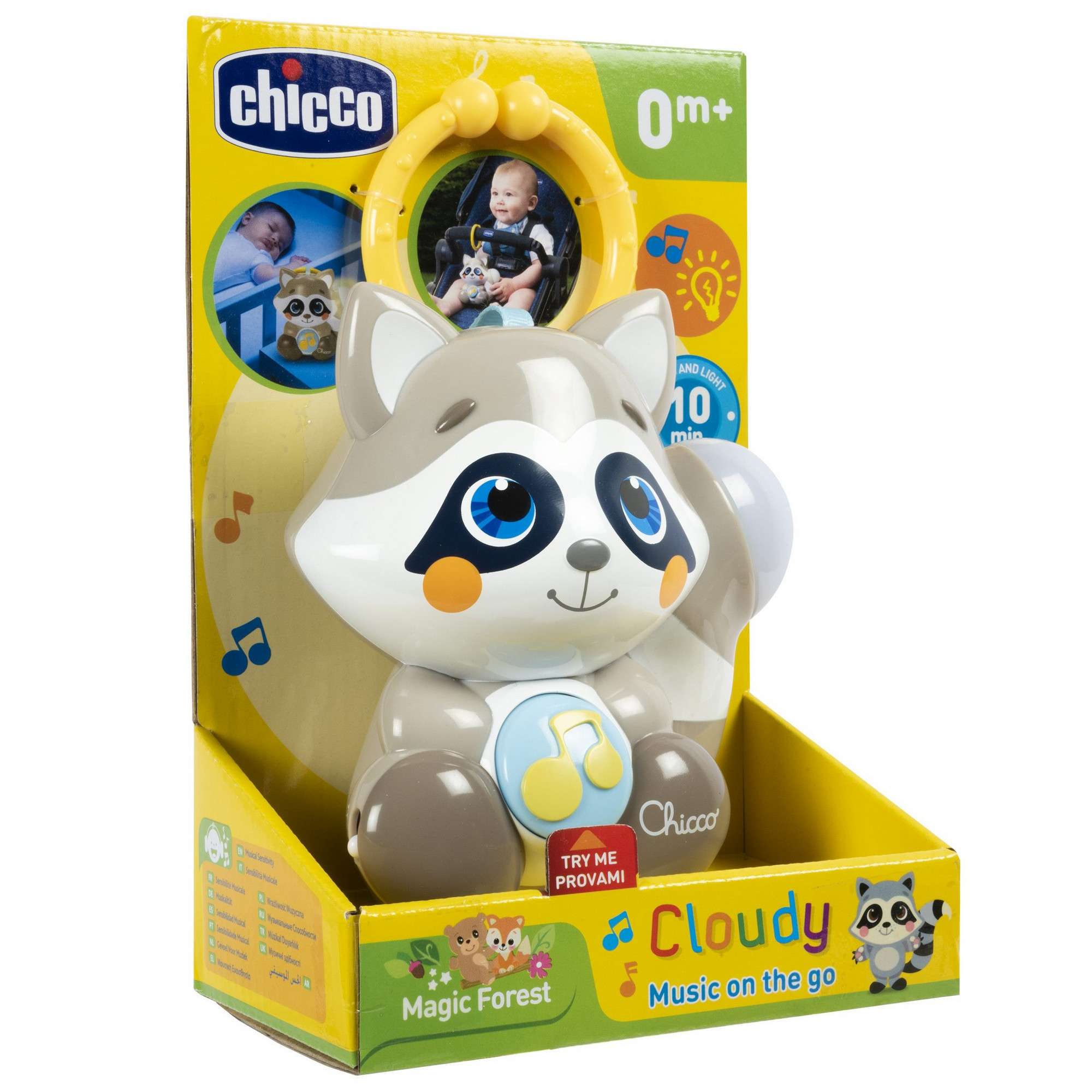 Игрушка подвеска-ночник музыкальная Енот Клауди - Chicco