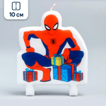 Свеча для торта Marvel парафиновая фигурная Подарки от Человека-Паука Спайдермен 78х10 см 1 шт