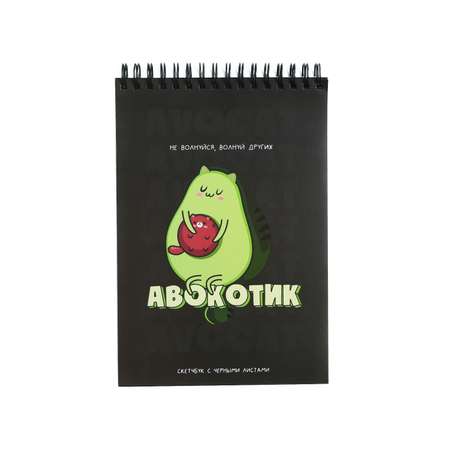 Скетчбук с черными листами ArtFox Авокот А5 40 л