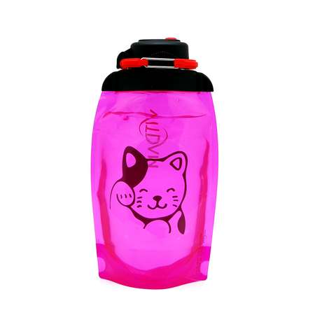 Бутылка для воды складная VITDAM розовая 500мл B050PIS 1406