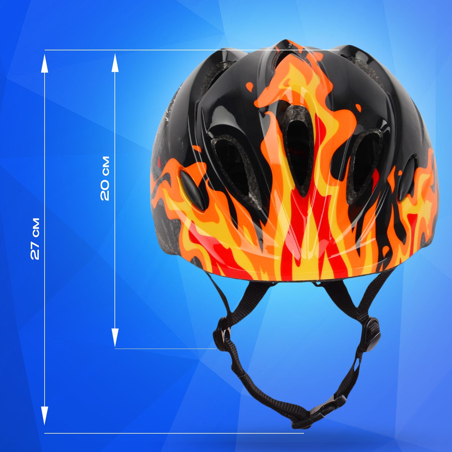 Шлем детский RGX Firebike Black с регулировкой размера 50 - 57 см - фото 3