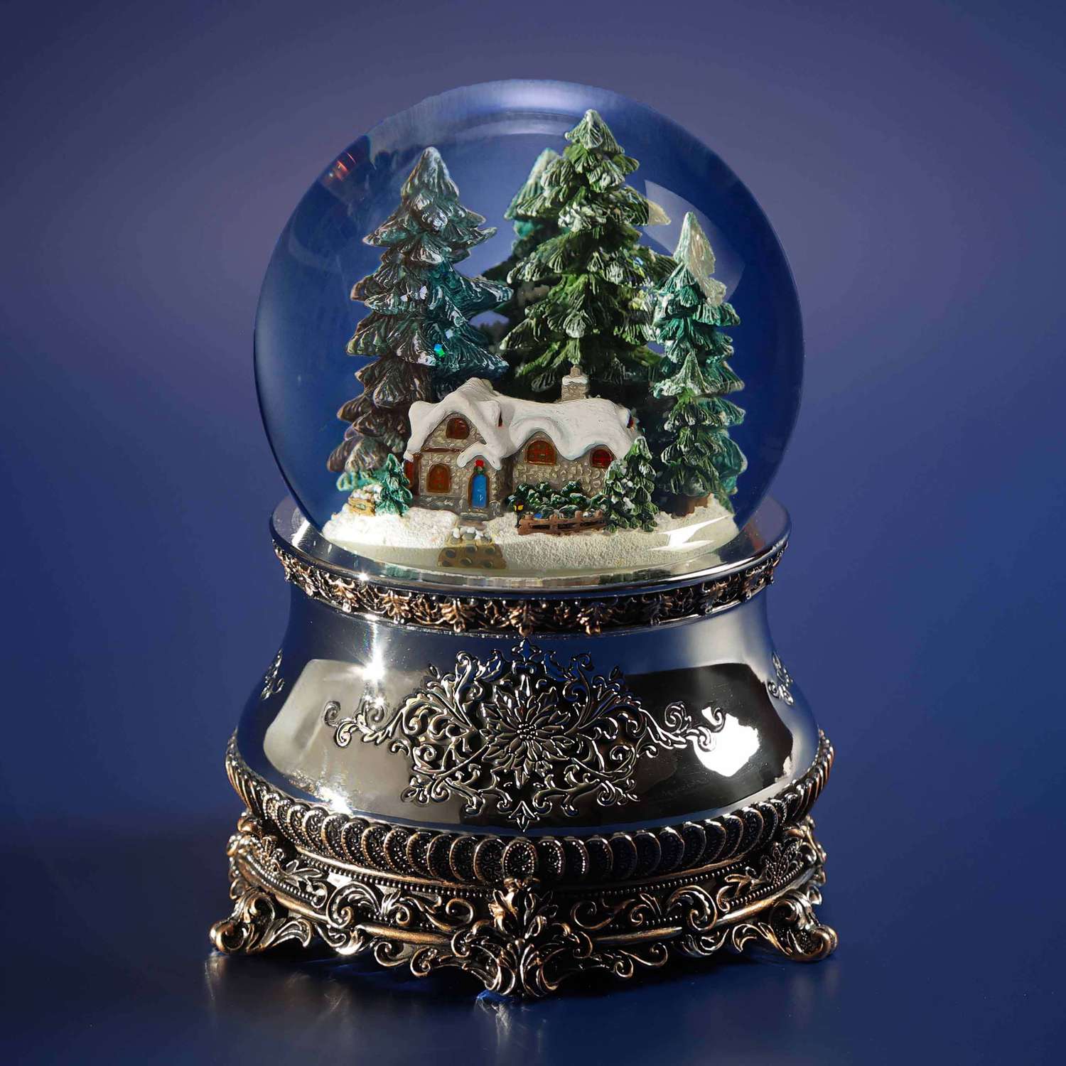 Стеклянный снежный шар Glassglobe Охотничий домик - фото 2
