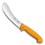 Нож кухонный Victorinox Swibo 5.8427.18 стальной разделочный для мяса лезвие 180 мм прямая заточка желтый
