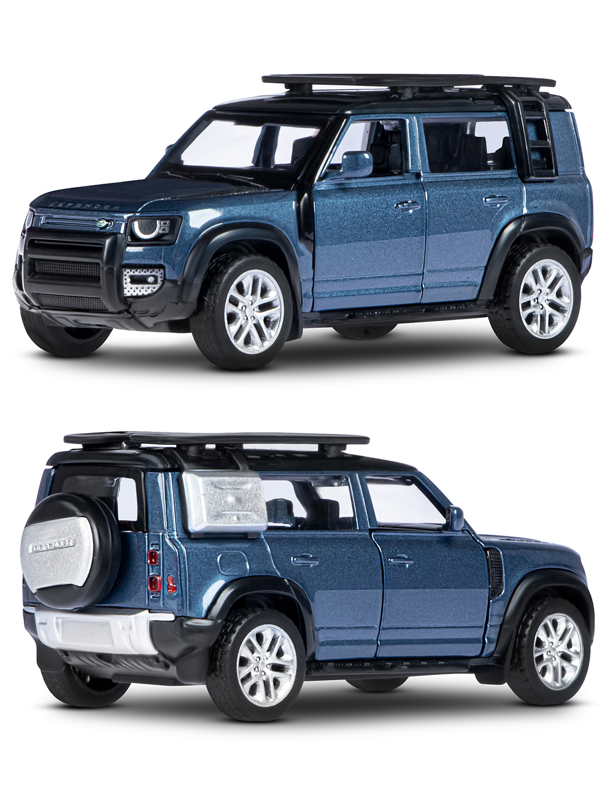 Внедорожник АВТОпанорама Land Rover 1:43 синий JB1251585 - фото 5