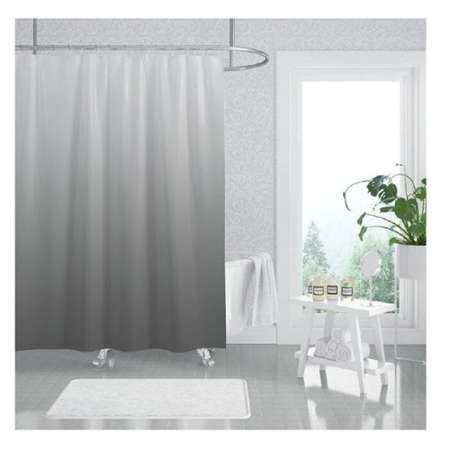 Штора для ванной комнаты ZDK Homium Bath Basic цвет серый размер 180*180 см однотонная