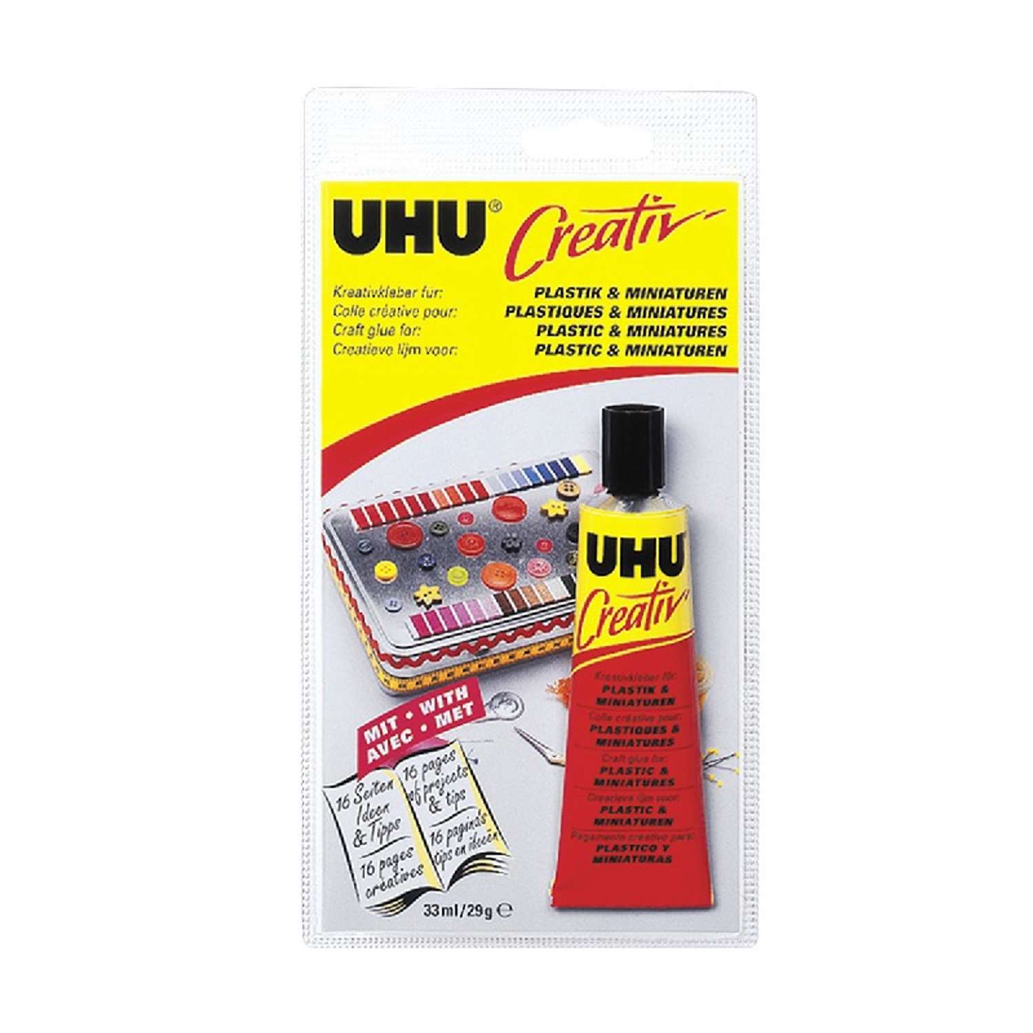 Клей UHU для пластика и миниатюр 33 мл - фото 1