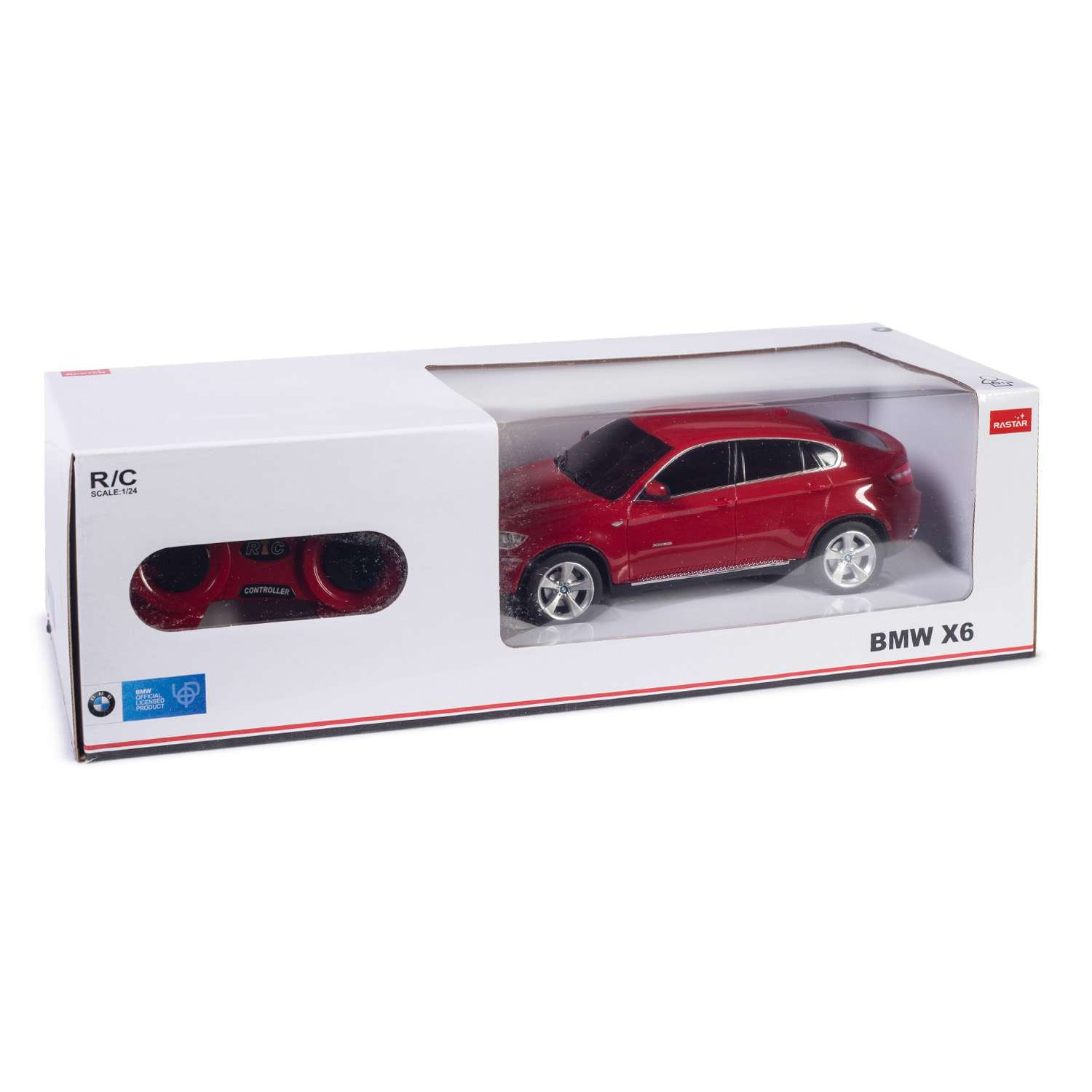 Машинка р/у Rastar BMW X6 1:24 красная - фото 3