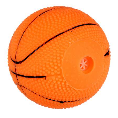 Игрушка для собак Пижон «Мяч баскетбольный» с пищалкой 5.5 см