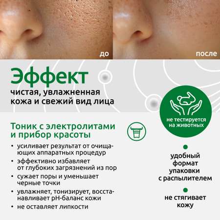 Тоник очищающий ReadySkin Care Ionica для сужения пор и для всех типов кожи 150 мл