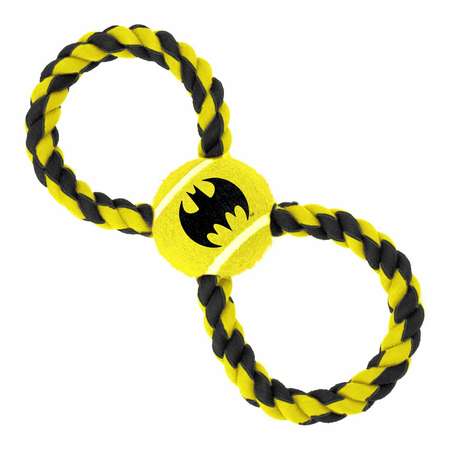 Игрушка для собак Buckle-Down Мяч на веревке Бэтмен Желтый