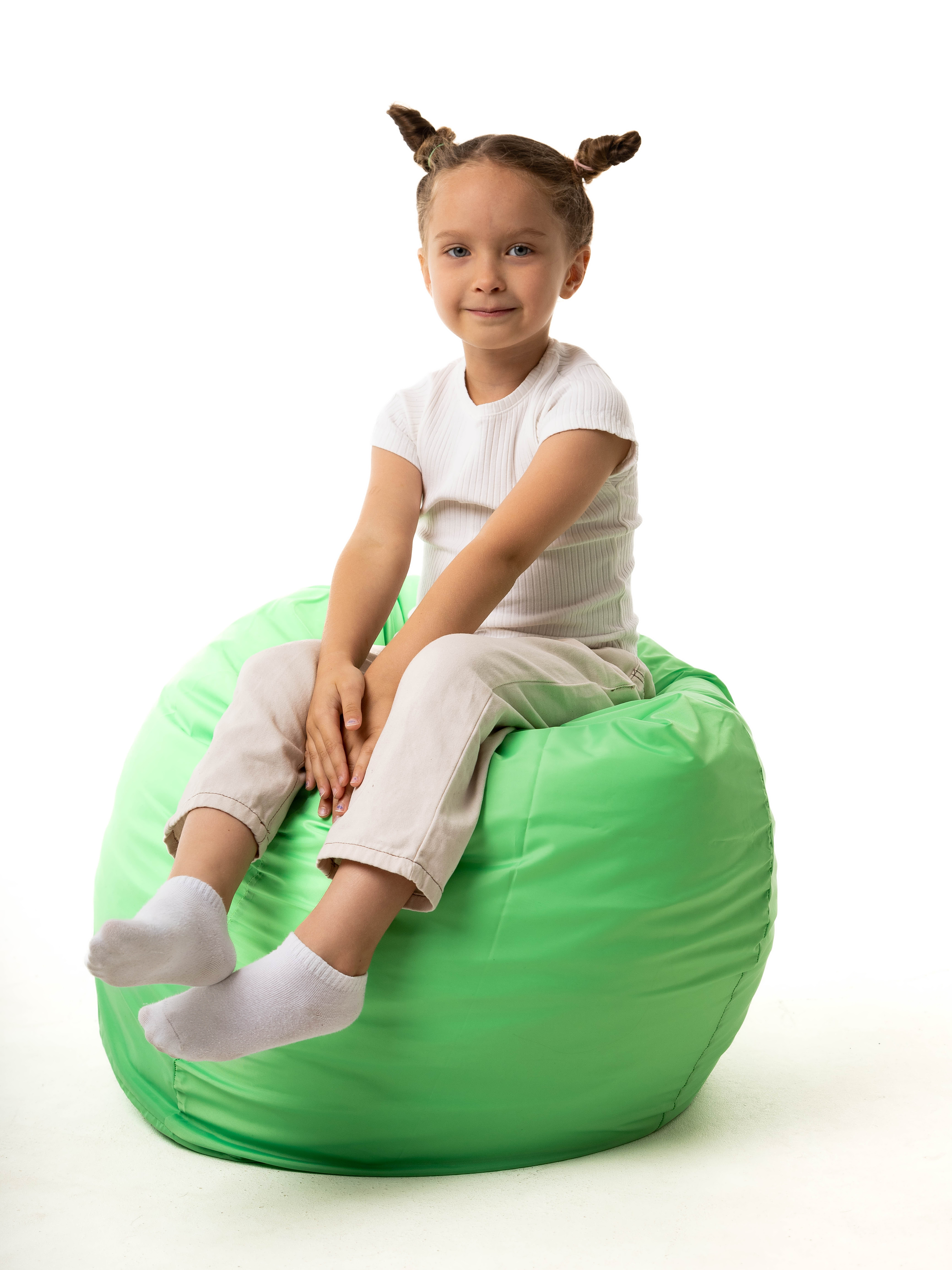 Кресло мешок груша PUFFGARDEN XL зеленое оксфорд ткань со съемным чехлом - фото 6