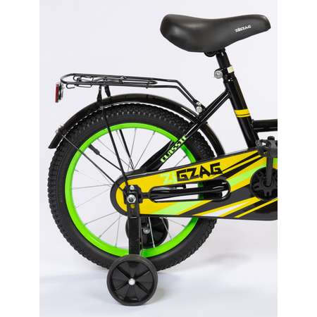 Велосипед ZigZag CLASSIC черный желтый зеленый 16 дюймов