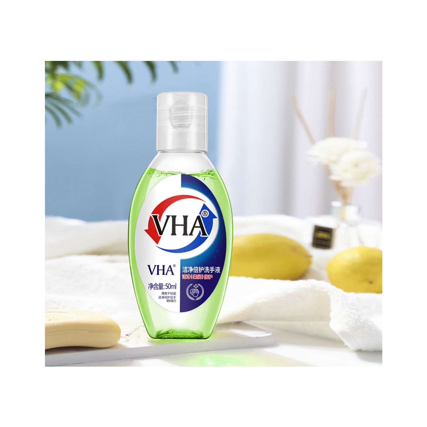 Антибактериальное жидкое мыло VHA с витамином Е и экстрактом алоэ вера 50 мл - фото 3