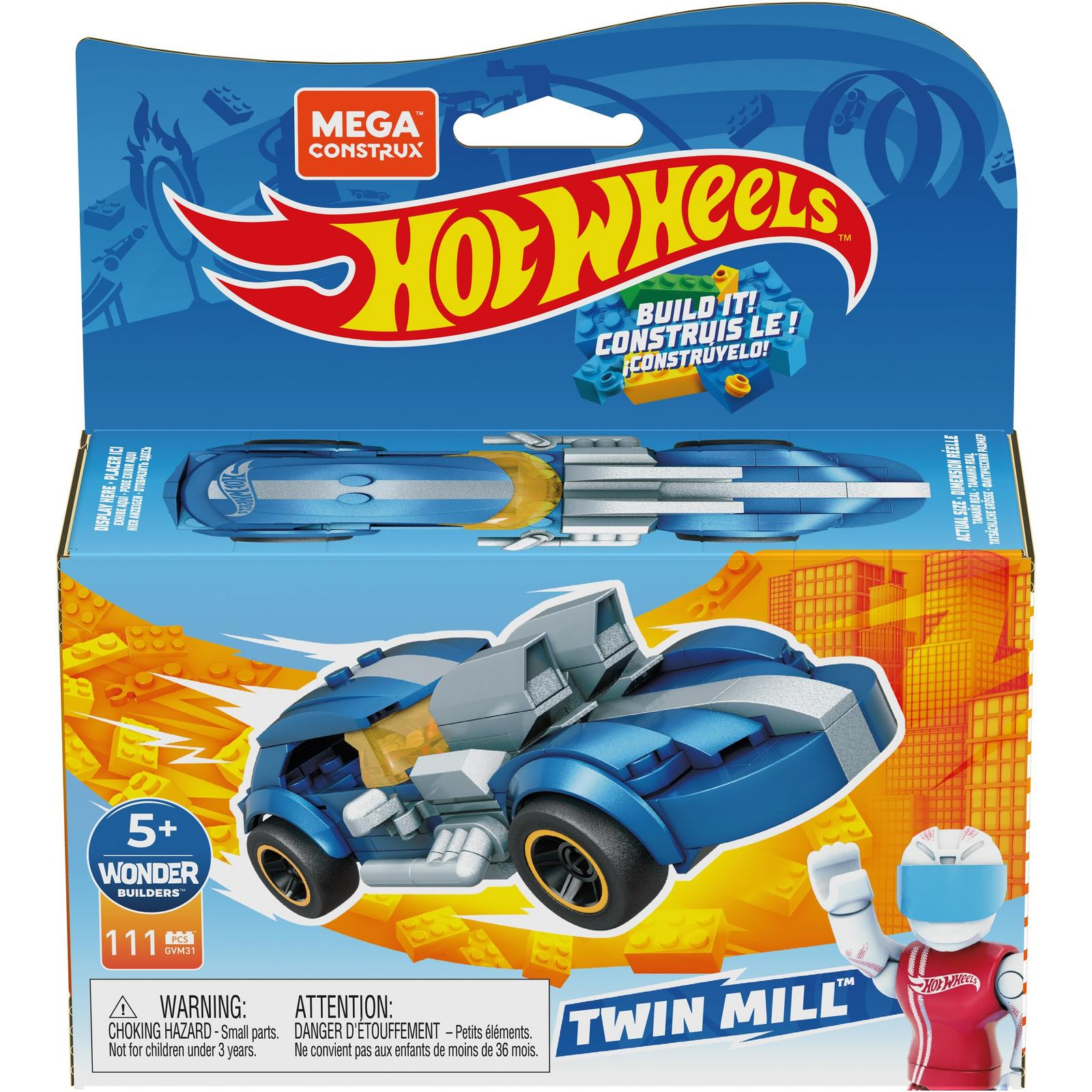 Конструктор Mega Construx Hot Wheels Машинка гоночная Твин Милл GVM31 - фото 2