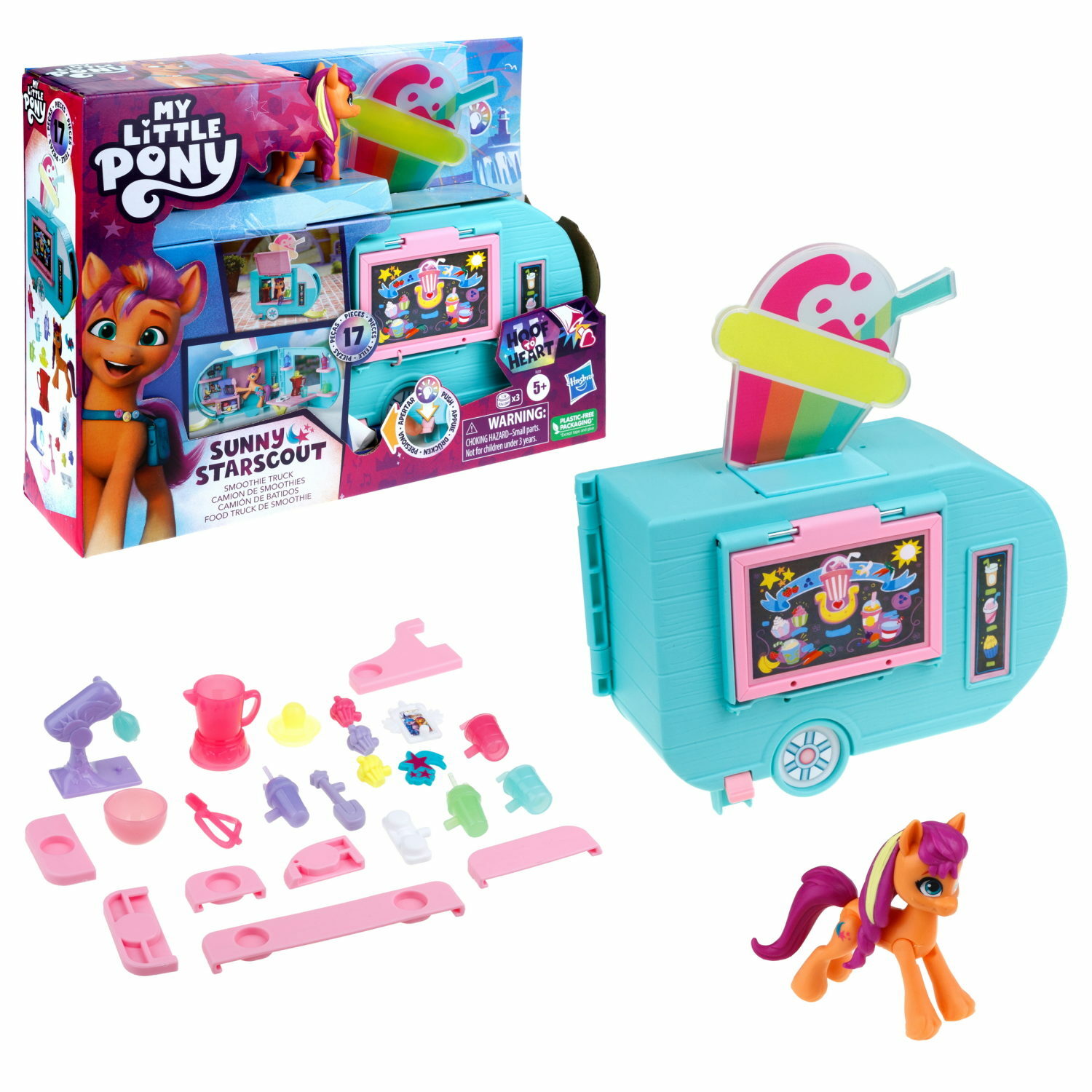 Игровой набор My Little Pony Sunny Starscout Smoothie Truck F6339 - фото 4