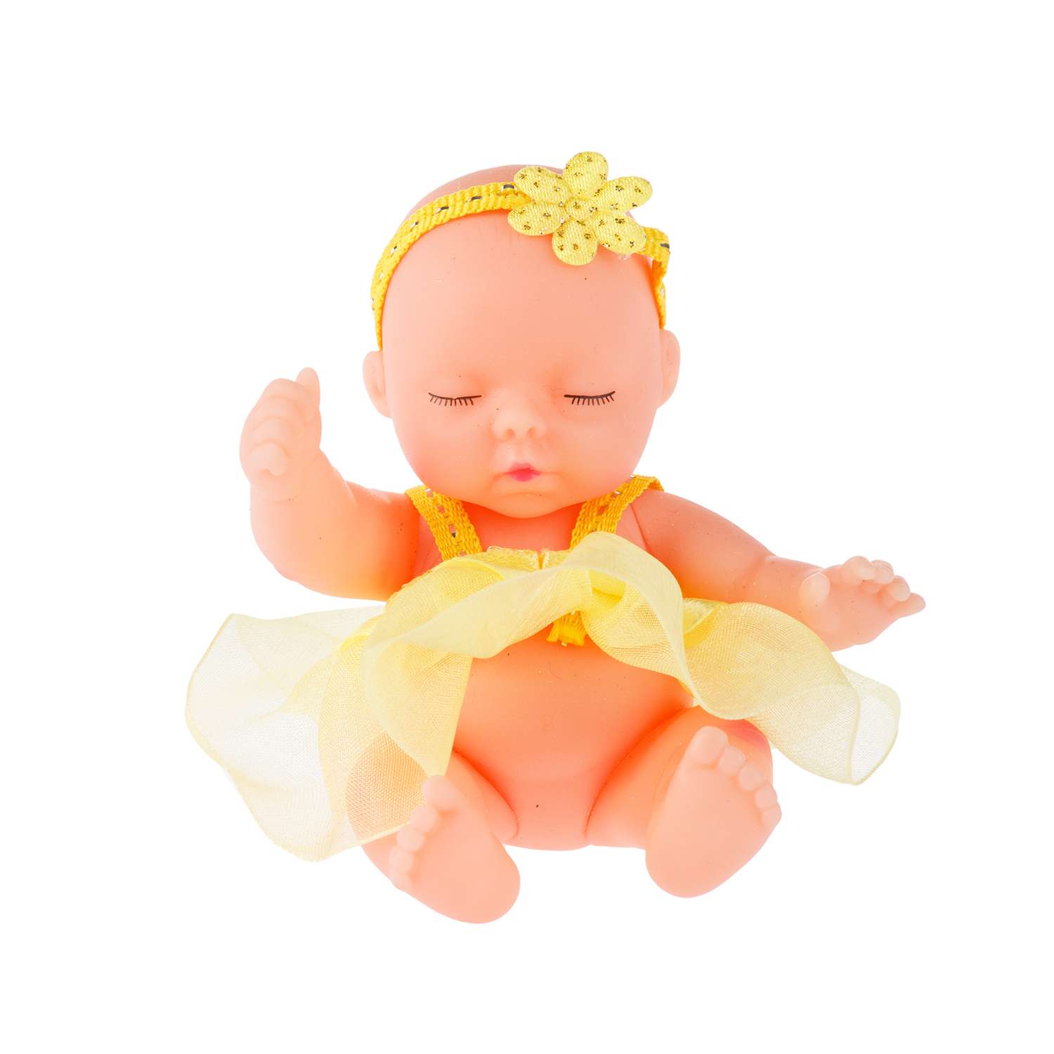 Кукла BABY STYLE Tutu Love в шаре желтый в шелковом сарафане 8211/желтый - фото 1