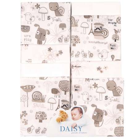 Cалфетка для кормления Daisy 8шт 28х28см улитки