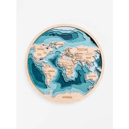 набор для творчества PipWood 3D Раскраска Карта мира