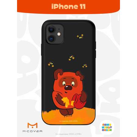 Силиконовый чехол Mcover для смартфона Apple iPhone 11 Союзмультфильм Медвежонок и мед