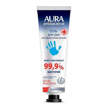 Гель для рук AURA Antibacterial антибактериальный 40мл