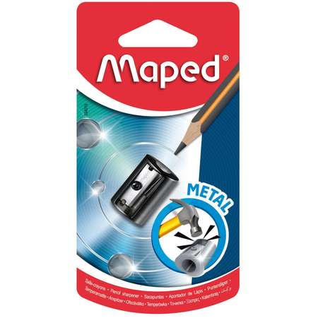 Точилка 1 отверстие MAPED SATELLITE металлическая в ассортименте