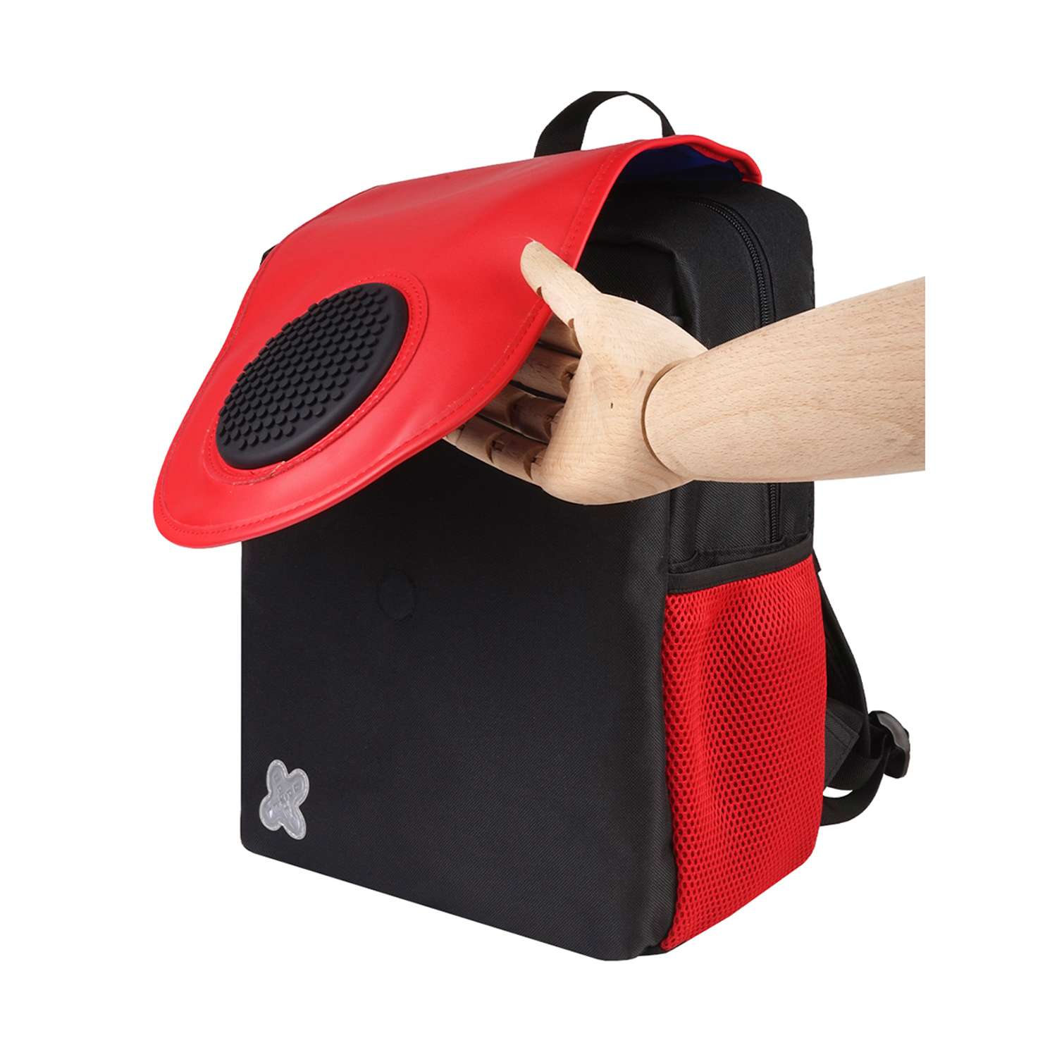 Рюкзак пиксельный Upixel futuristic Kids School Bag чёрно-красный облегченный - фото 9