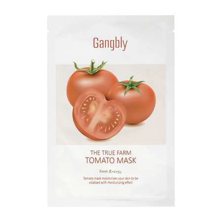 Маска тканевая GANGBLY с экстрактом томата очищающая 30 мл