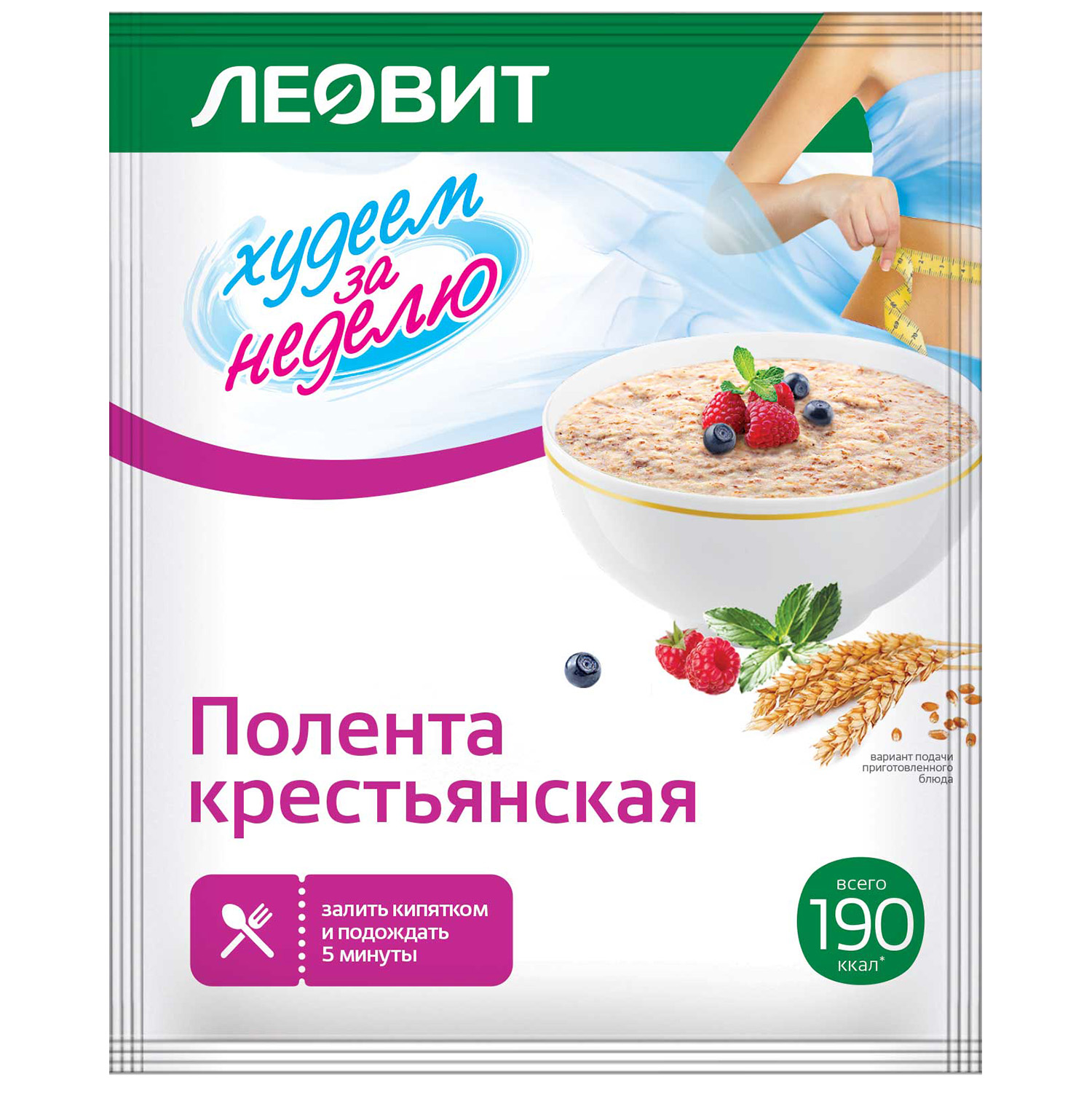 Полента Леовит Худеем за неделю крестьянская 50г - фото 1