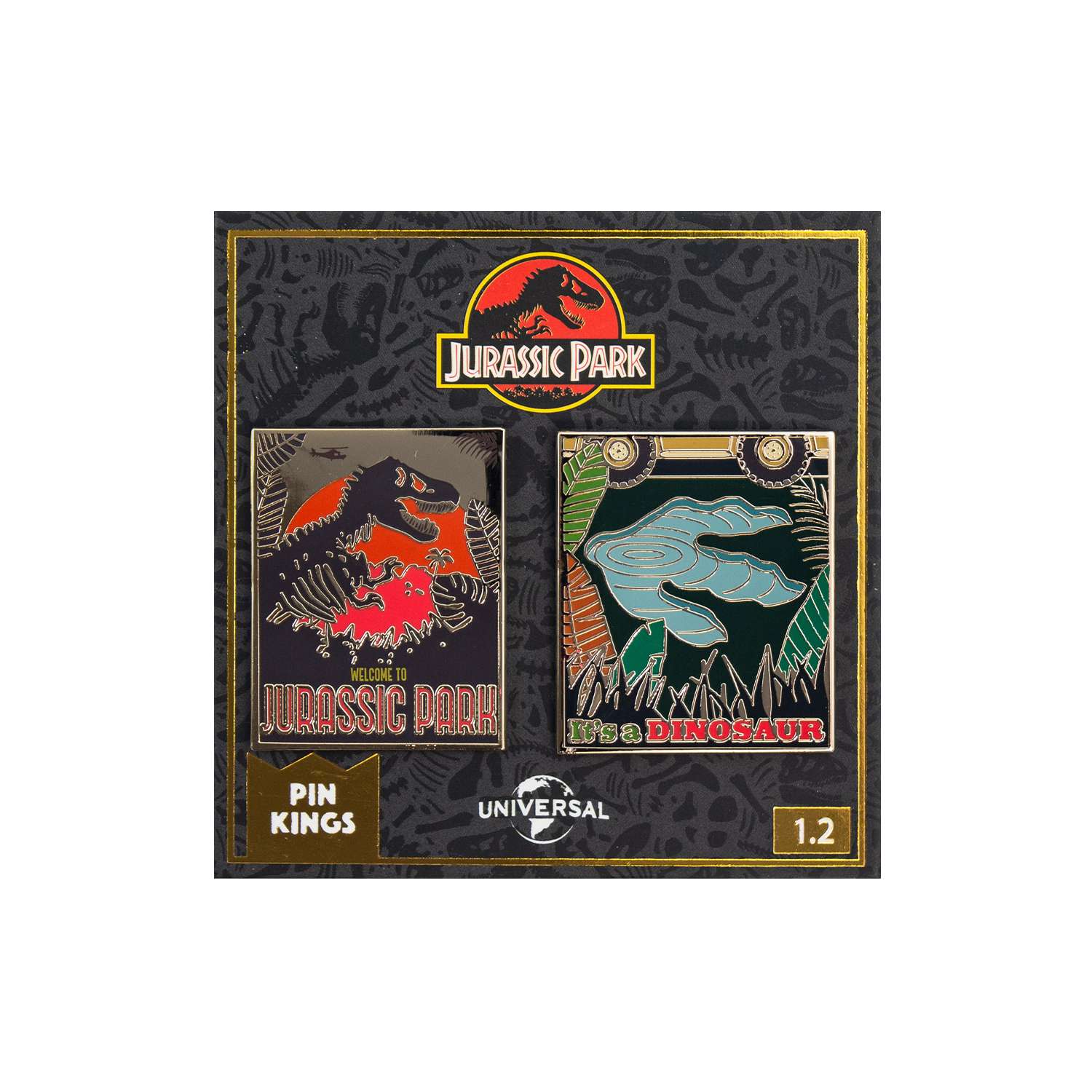 Набор значков Jurassic Park Парк юрского периода 2 шт - фото 2