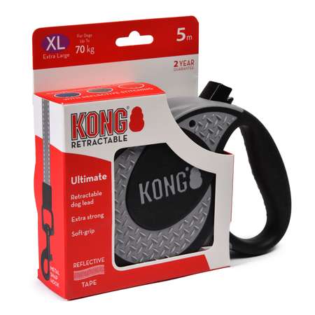 Рулетка KONG Ultimate серая лента 5м до 70кг