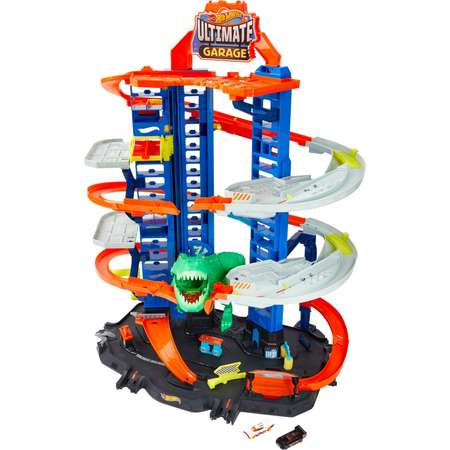 Набор игровой Hot Wheels Сити Невообразимый гараж с тиранозавром GJL14