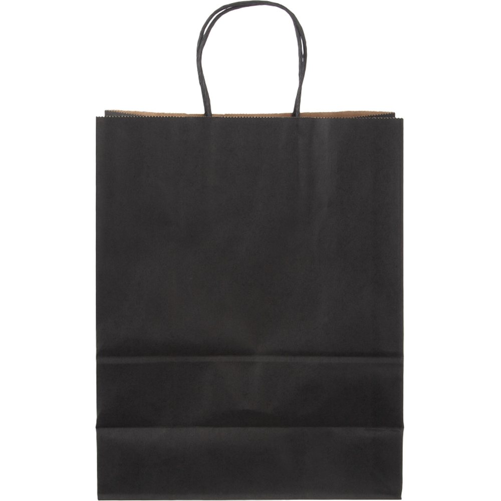 Пакет подарочный Комус крафт черный 26x33x12см 120г black 3 штуки - фото 2