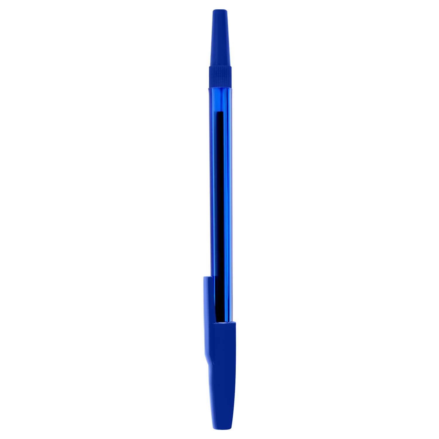 Ручка шариковая СТАММ 049 синяя 0.7 мм тонированный корпус - фото 2