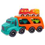 Игрушка Funky Toys Эко-машинка грузовик грузовик с 4 машинками Оранжевый 32 см FT0416367