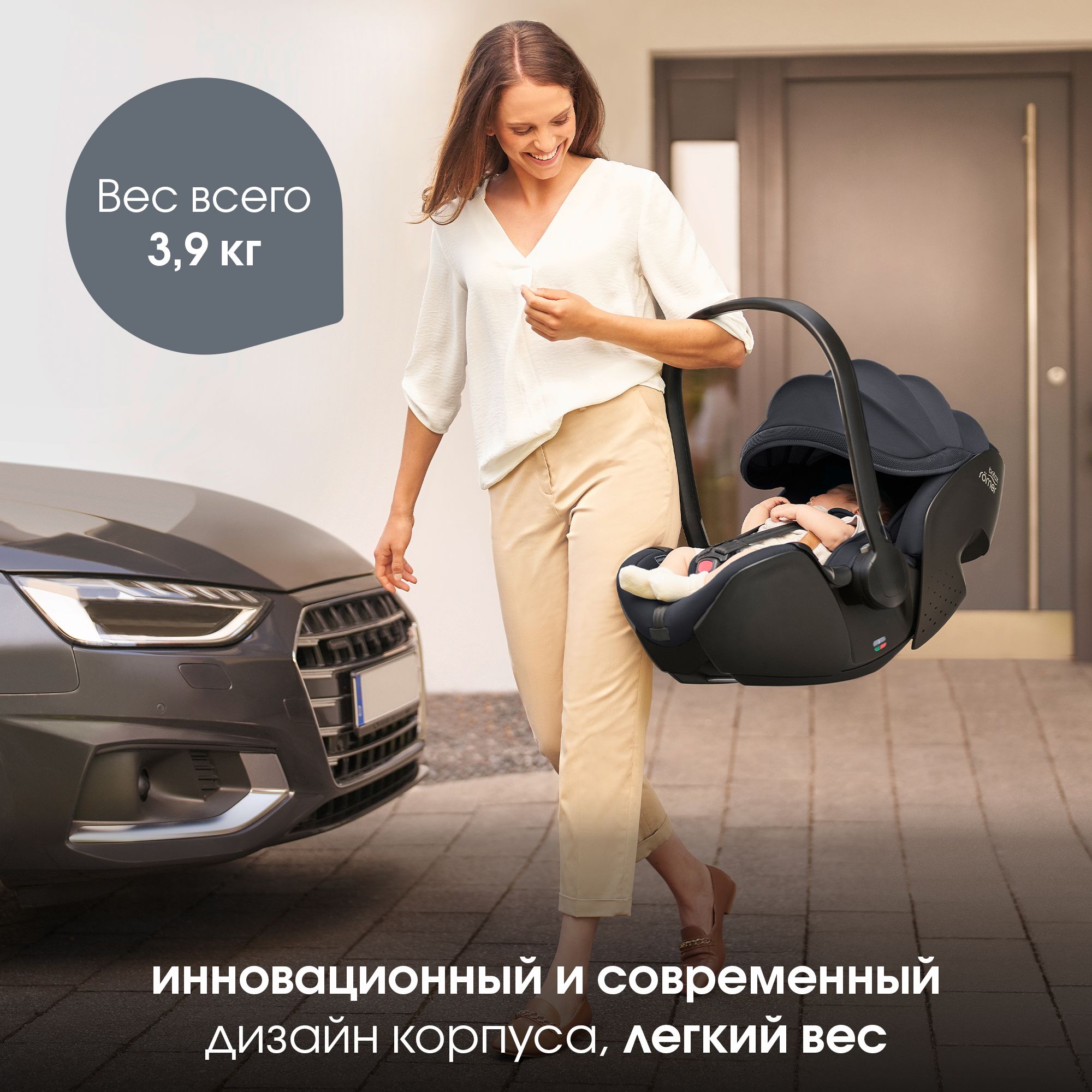 Детское автокресло Britax Roemer автолюлька для новорожденных Baby-Safe Pro Classic Deep Grey - фото 3