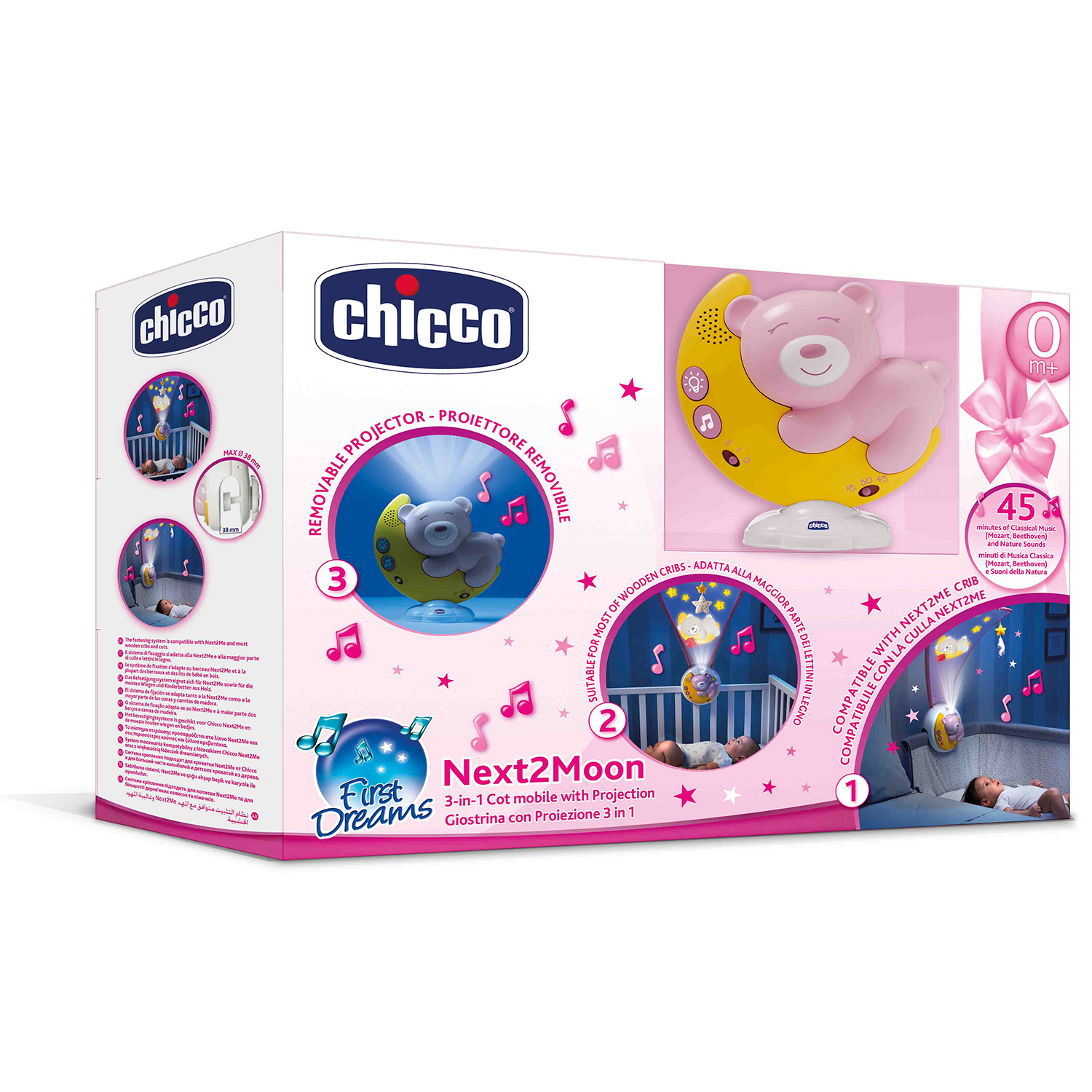 Мобиль Chicco Next2 Moon Розовый - фото 2