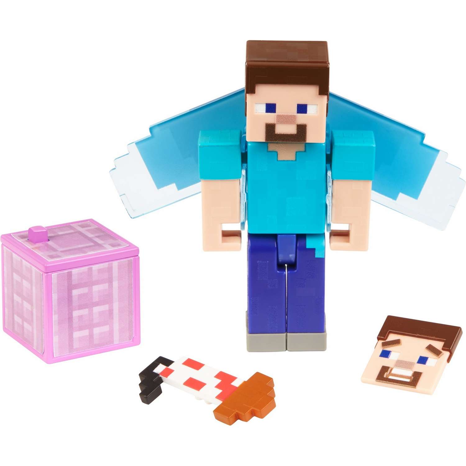 Фигурка Minecraft Стив с элитрами с аксессуарами GCC24 - фото 1
