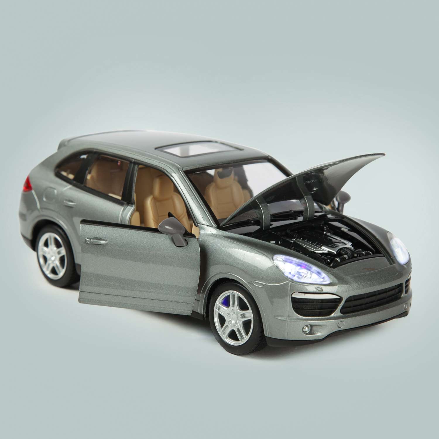 Машинка Mobicaro 1:24 Porsche Cayenne Серебристо-серая 68241A 68241A - фото 5