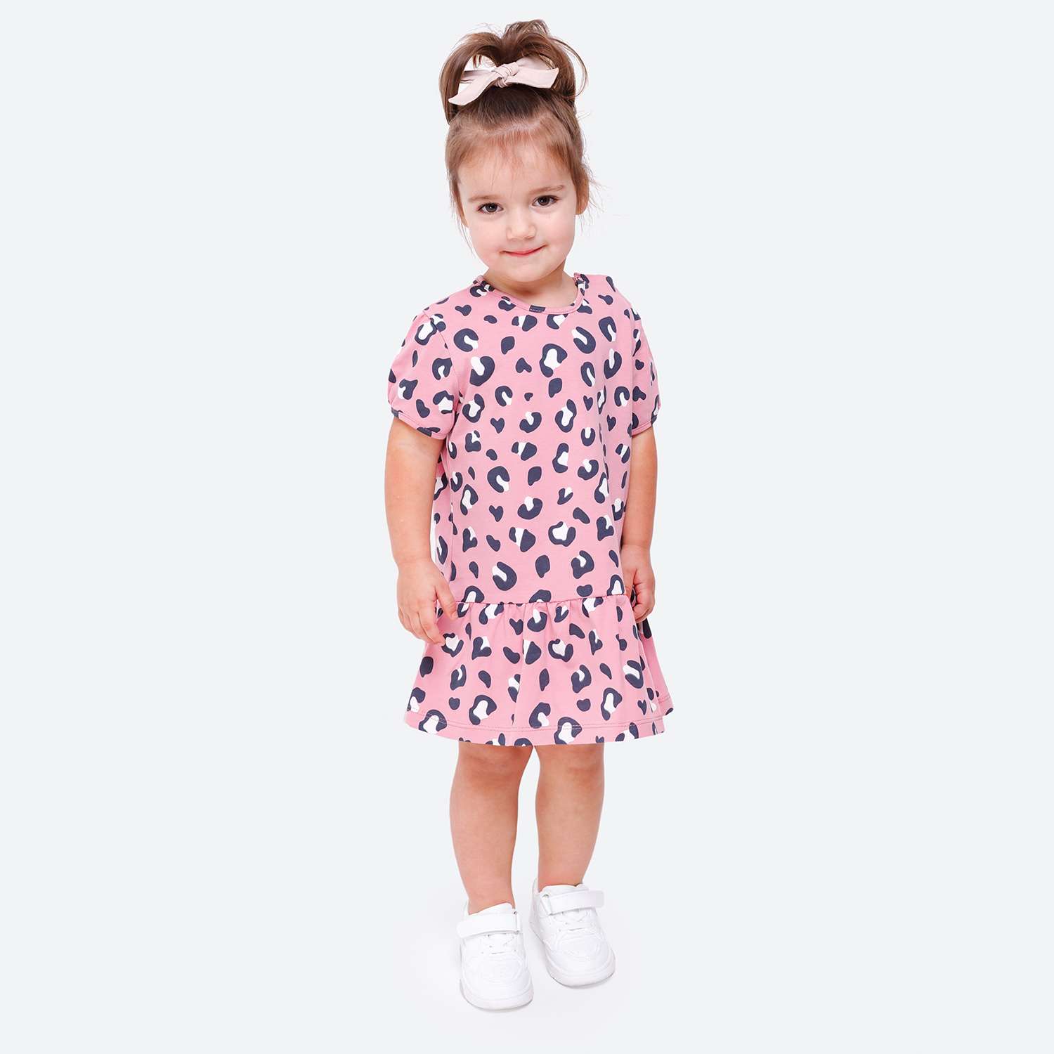 Платье VEDDI 2053к-22-розовый/леопард - фото 1