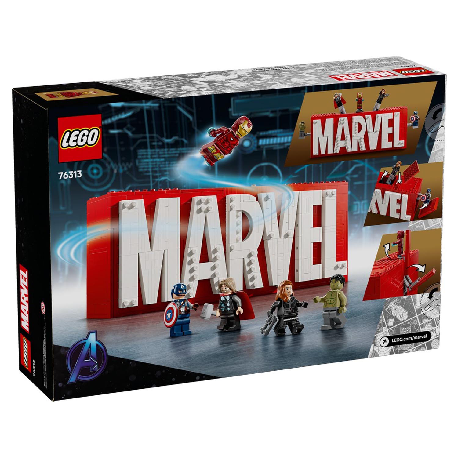 Конструктор детский LEGO Marvel Логотип MARVEL и Минифигурки - фото 10